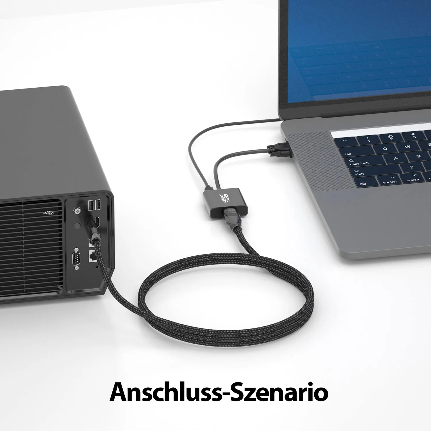Jamega VGA auf HDMI Adapter 1er Pack mit Audio 1080p