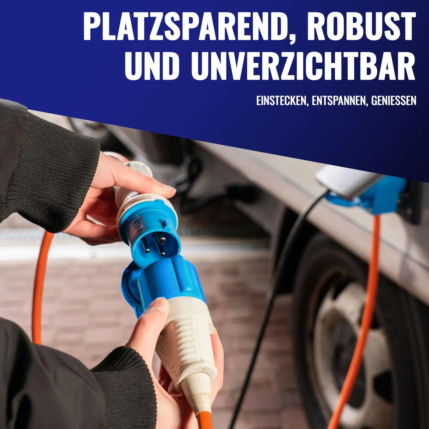 Poppstar Camping CEE Kabel 15m mit Schuko IP44