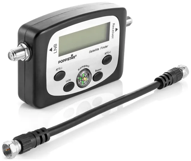Poppstar Digital Satfinder Messgerät digital inkl. Kabel