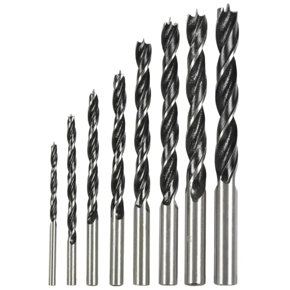 Kenable Holzbohrer-Set 8-tlg 3-10 mm Kohlenstoffstahl Box