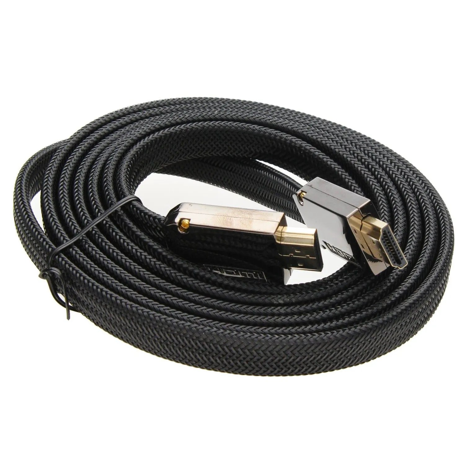 Kenable Pro Flat HDMI 2.0 Kabel 4K 3m schwarz geflochten
