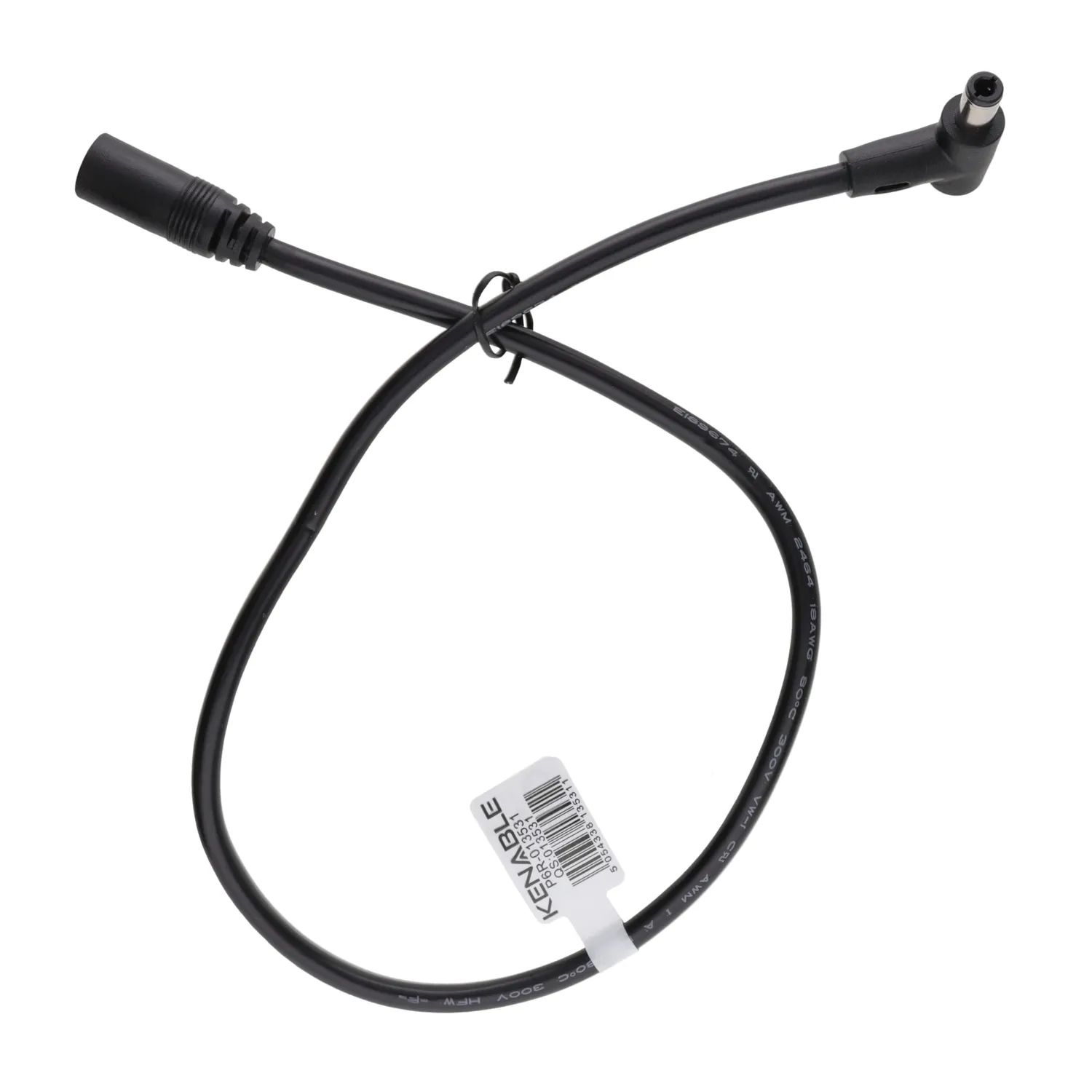 Kenable DC Verlängerungskabel 6,3x3,0mm 0,5m abgewinkelt