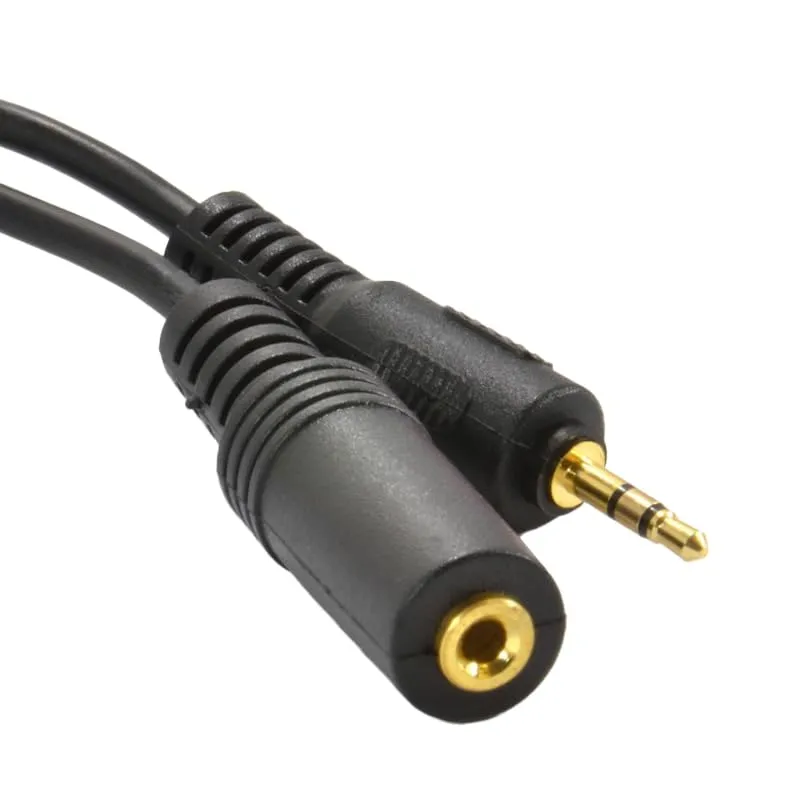 Kenable 2,5mm Klinke Verlängerungskabel 3m Stereo schwarz