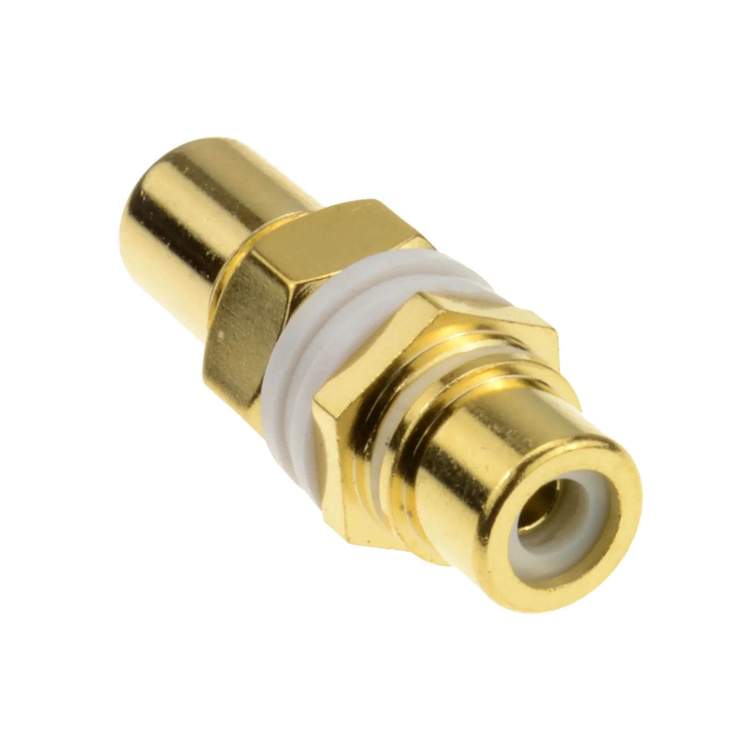 kenable Cinch RCA Einbaubuchse gelb vergoldet