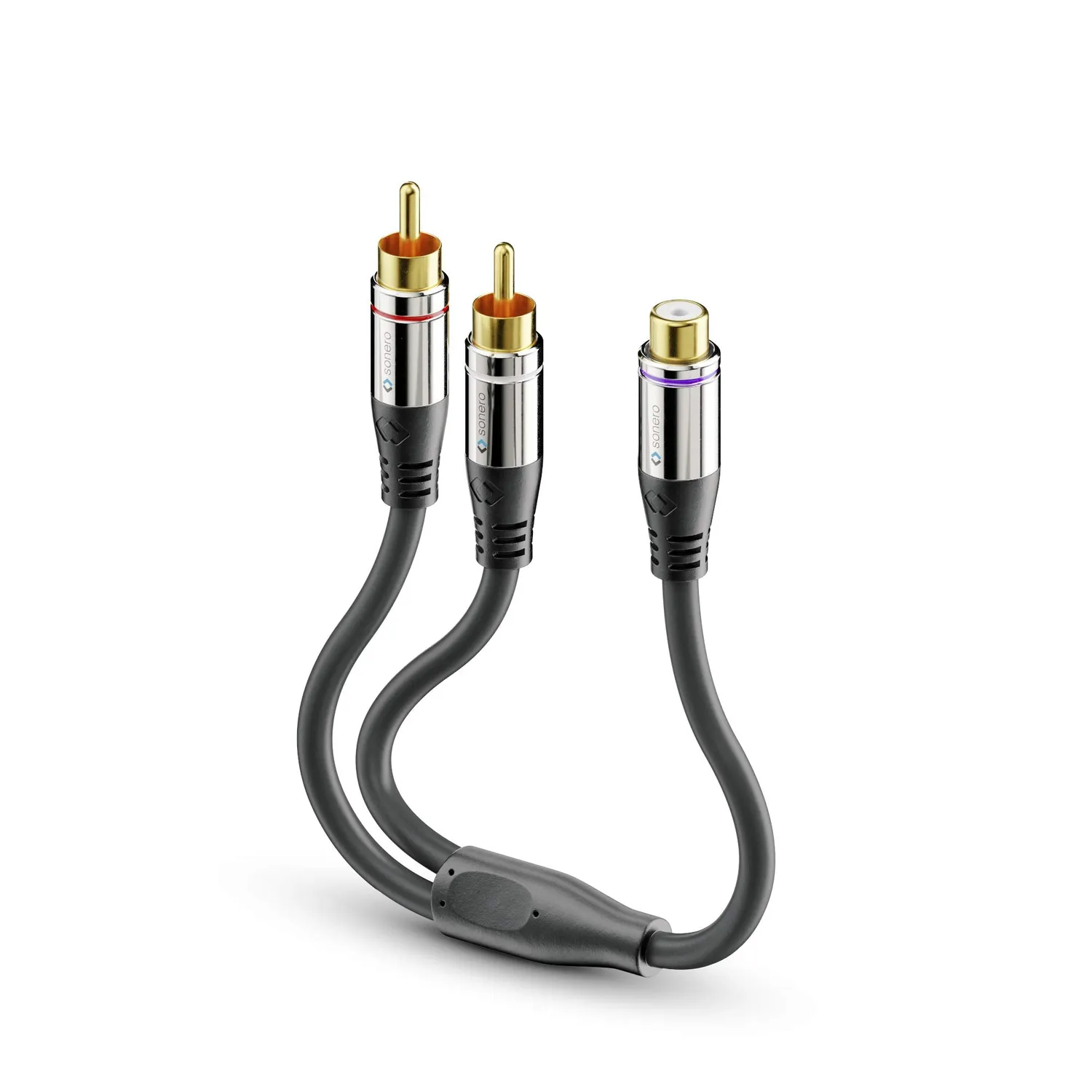 Sonero Premium Subwoofer Y-Adapter 0,2m Cinch schwarz