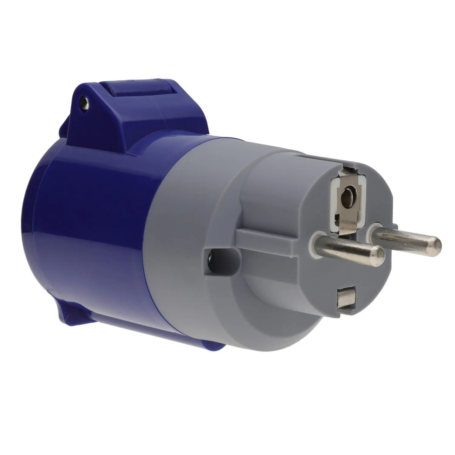 Kenable Schuko auf CEE 16A Adapter Camping blau