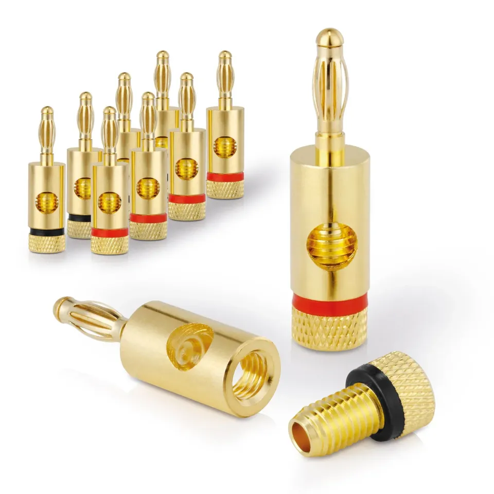 Sonero S-SC010-008 Bananenstecker 8er-Set vergoldet 6 mm²