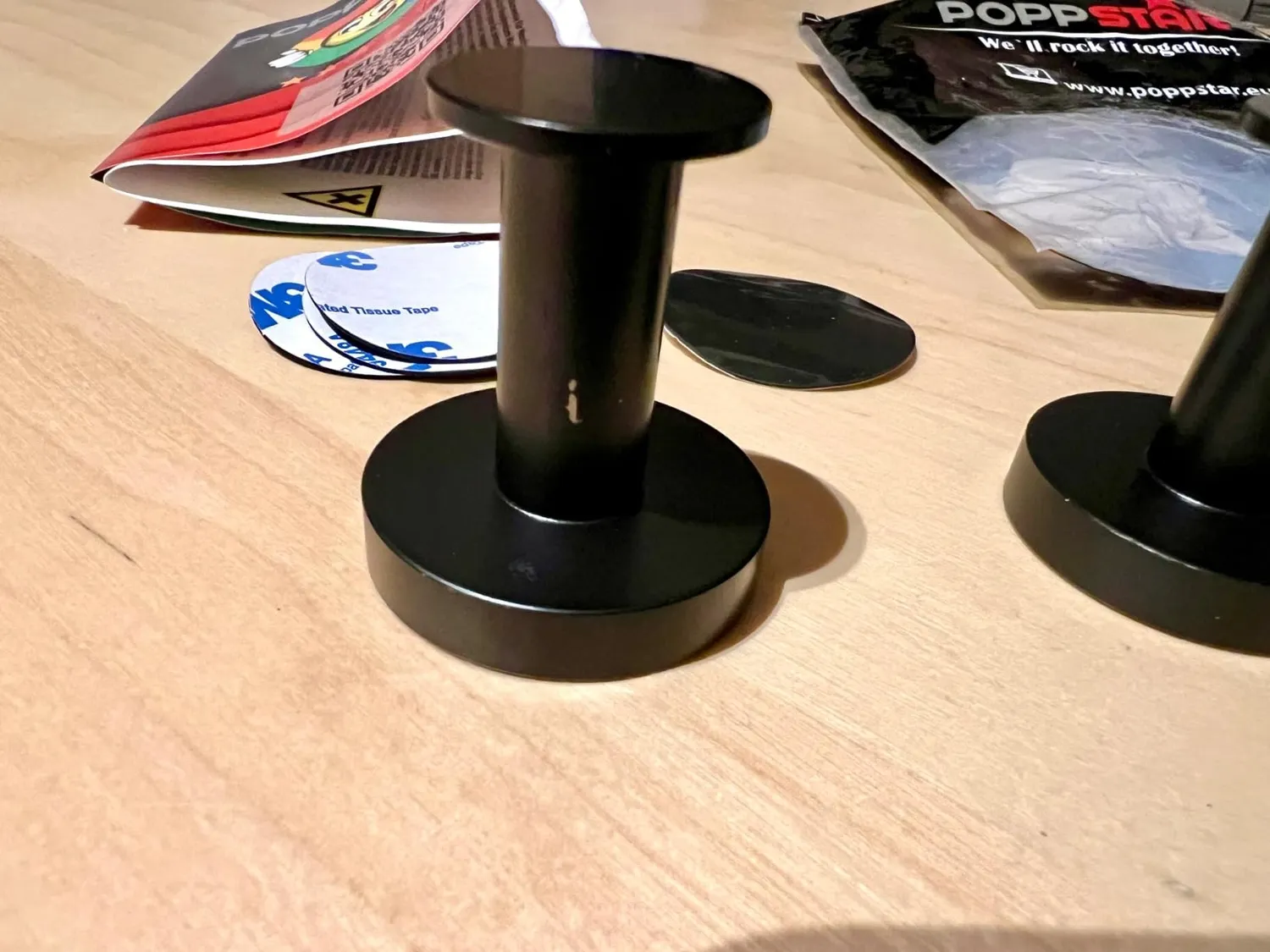 Poppstar Magnethaken schwarz matt 4 Stück Neodym