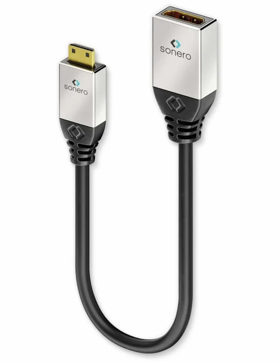 Sonero Premium S-HCA002 Mini HDMI Adapter 0,25m schwarz 4K