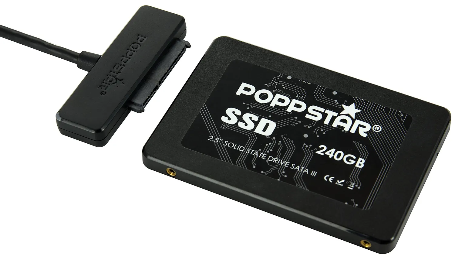 Poppstar SATA-USB Adapter USB 3.1 Typ A 1 m ohne Netzteil