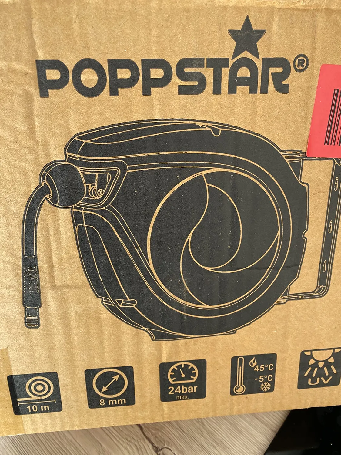 Poppstar Druckluftschlauchtrommel 20m+2m 3/8 Zoll