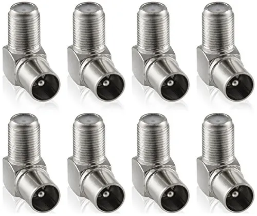 Poppstar SAT-Winkel-Adapter 90° F-Buchse IEC 2x