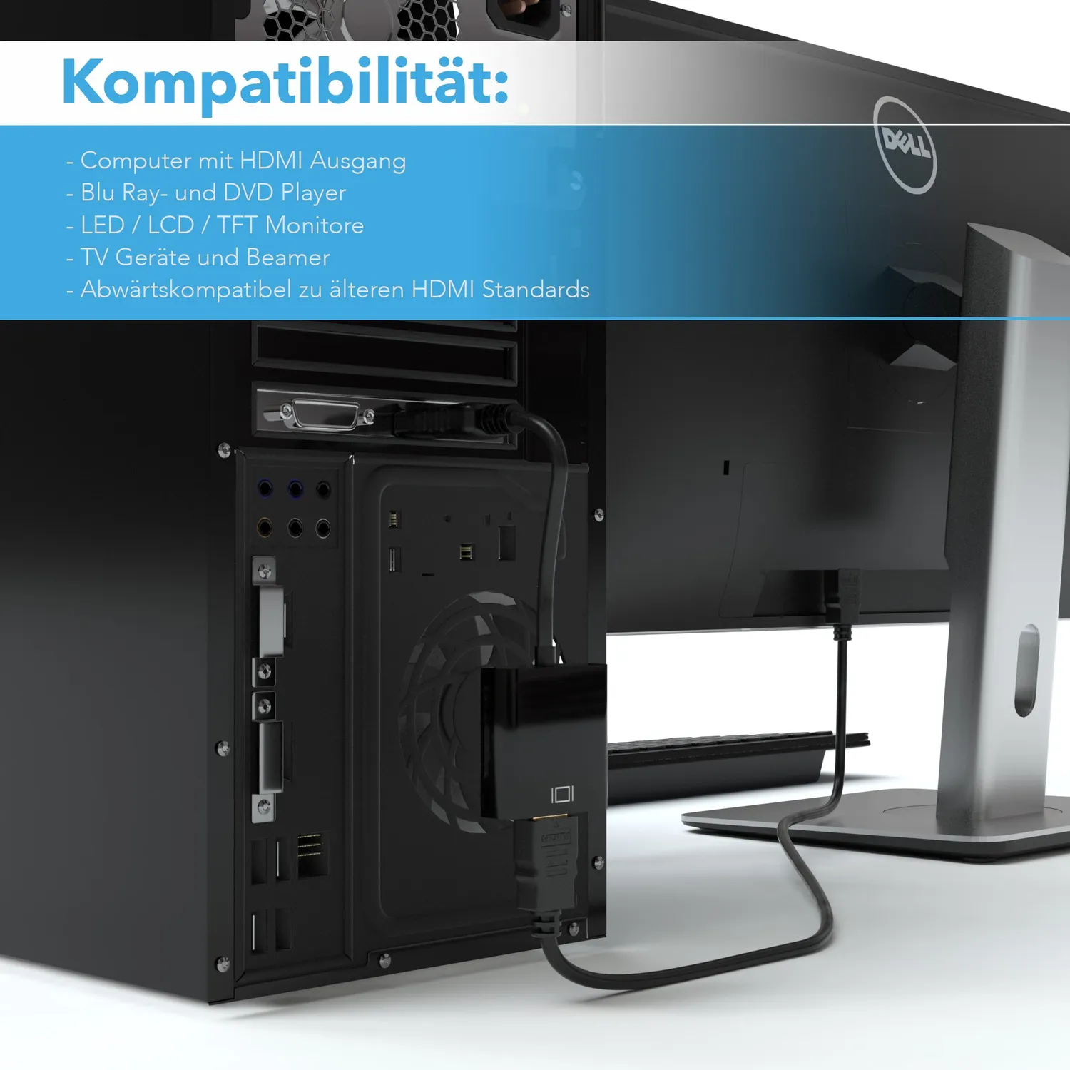 Jamega DisplayPort auf HDMI Adapter schwarz