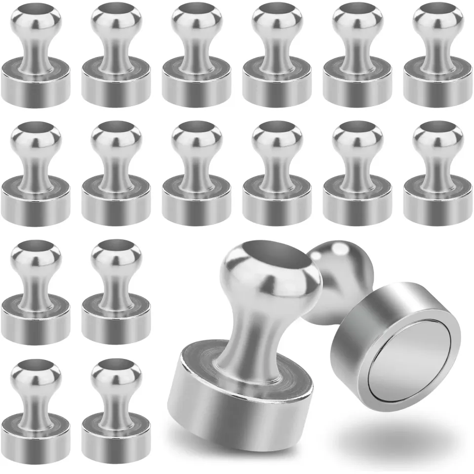 Poppstar Kegelmagnete 12x16mm silbern 18 Stück 3kg