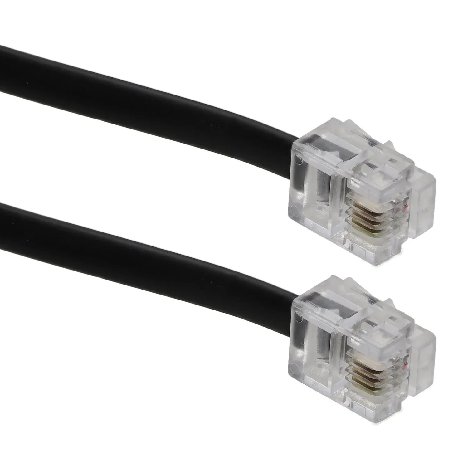 Kenable ADSL Flachkabel RJ11 1m Schwarz