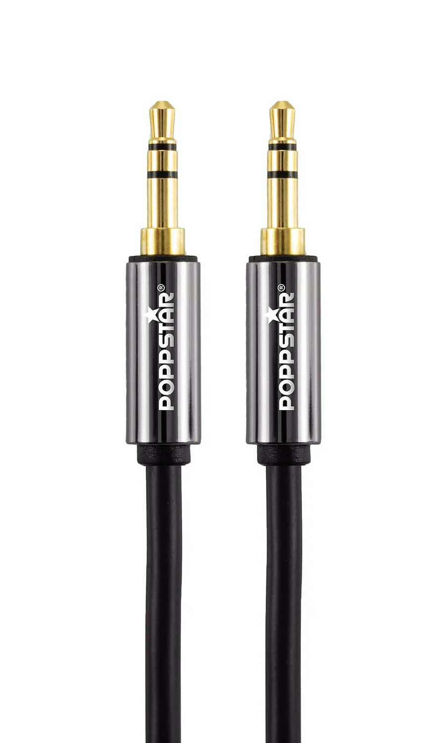Poppstar HQ Klinkenkabel 3,5mm 10m schwarz vergoldet