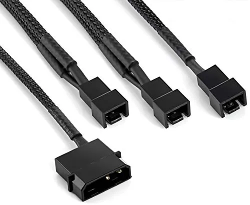 Poppstar Lüfter Verteilerkabel 12V Molex auf 3x 2-Pin