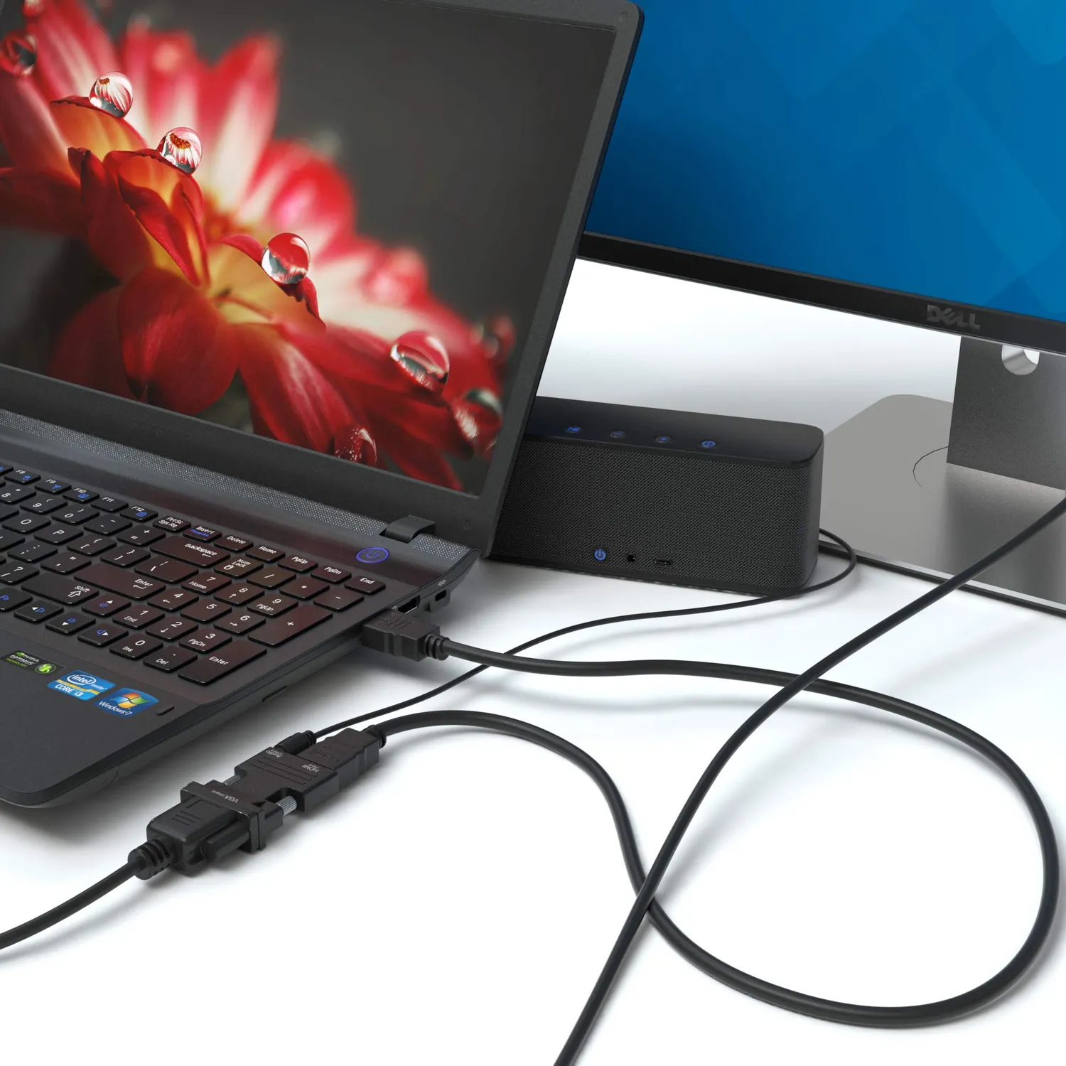 JAMEGA HDMI auf VGA Adapter 1080p Audio 1er Pack