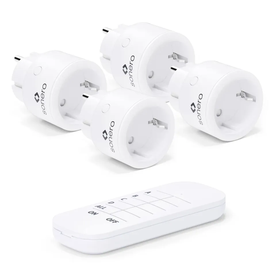 Sonero S-RCS104 Funksteckdosen Set 4er weiß 2300W Innen