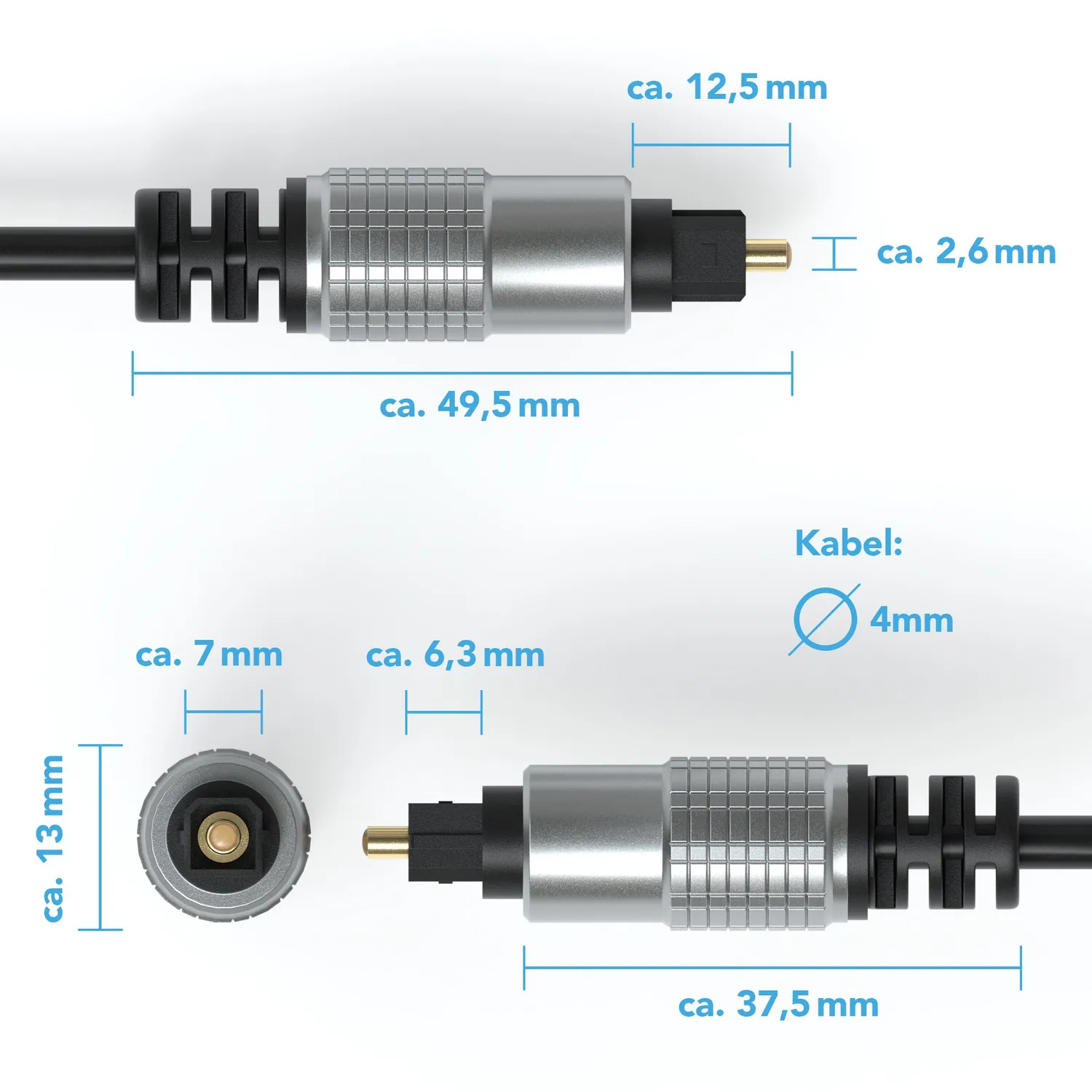 JAMEGA Optisches Toslink Kabel SPDIF 5 m Dolby DTS