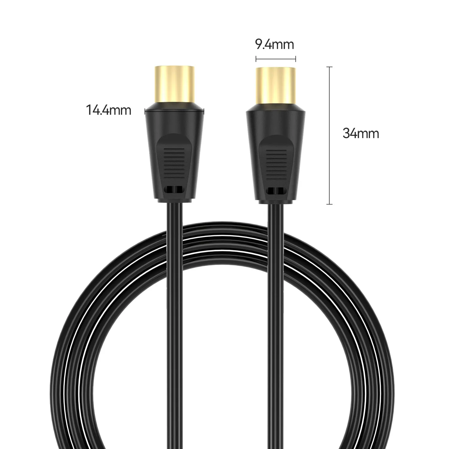 JAMEGA Antennenkabel 30m Schwarz Koax 135dB HDTV
