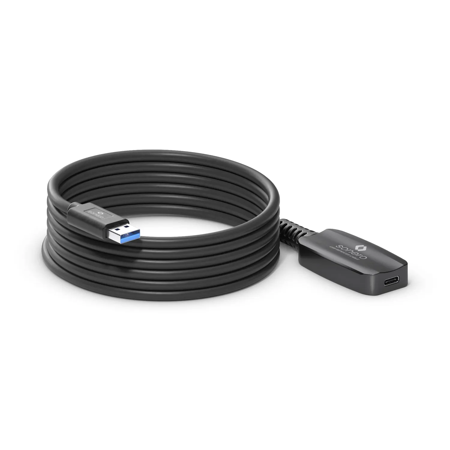 Sonero USB 3.2 Aktive Verlängerung A auf C 5m schwarz 5GB/s