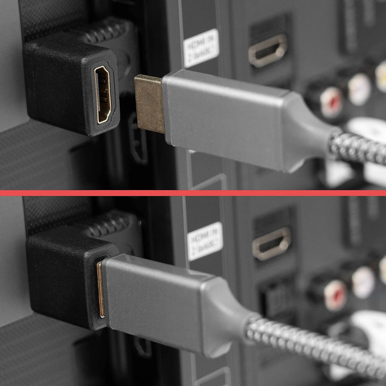 Poppstar HDMI Winkeladapter 90 Grad 2er Set 4K