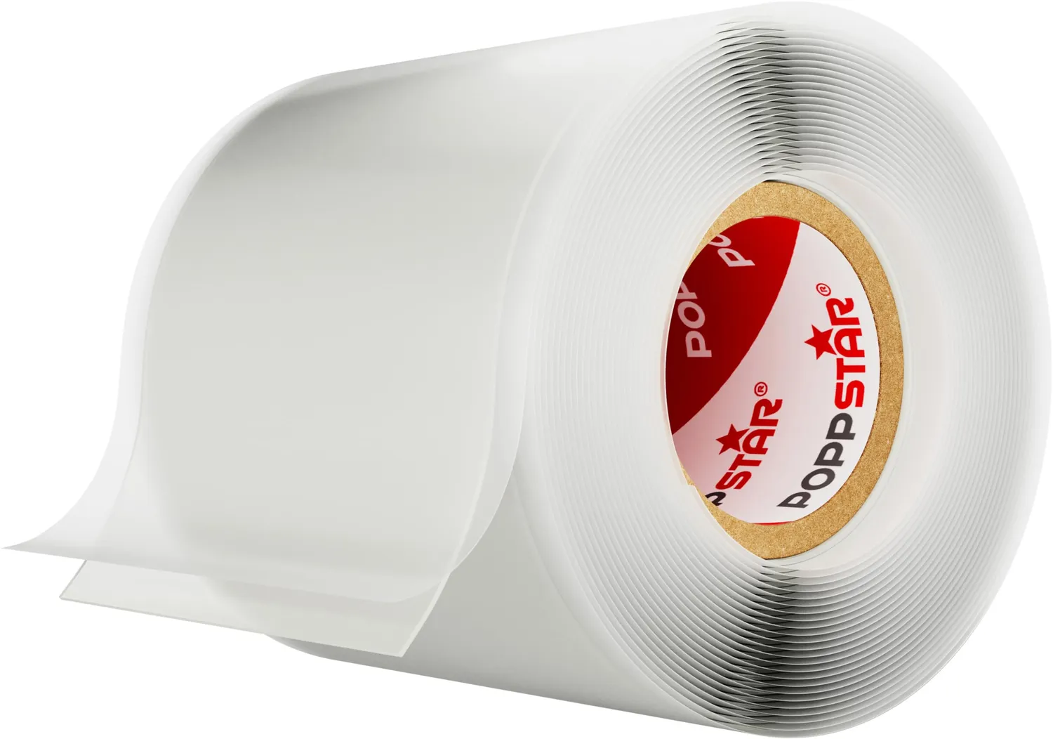 Poppstar Silikonband 3m x 25mm Isolierband transparent 1 Rolle