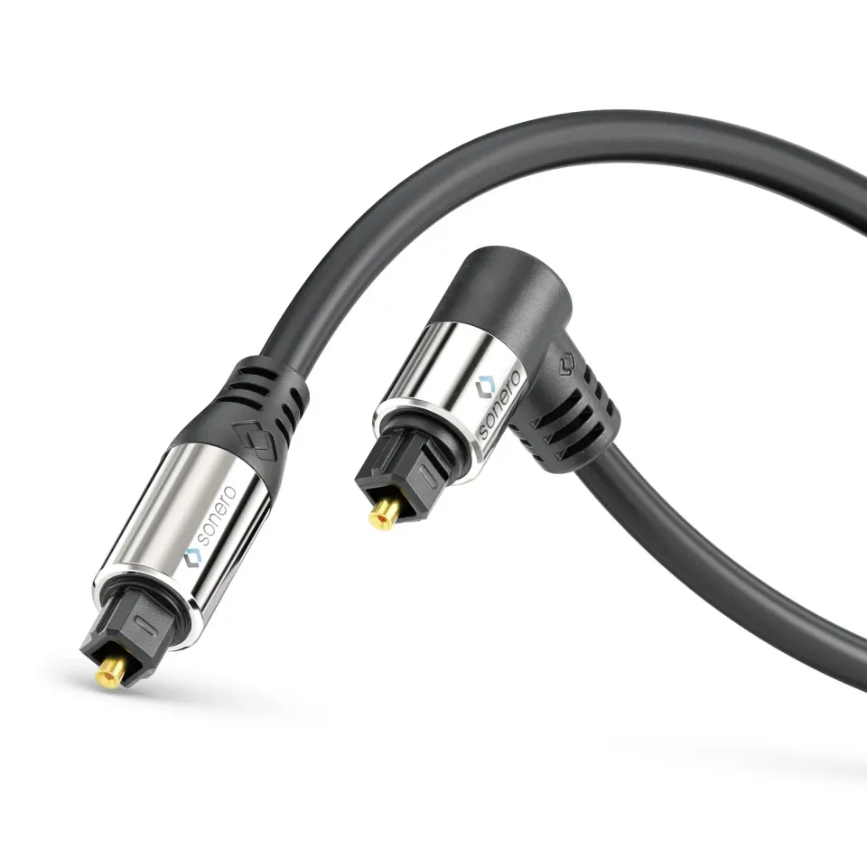 Sonero S-OC110-200 Toslink Kabel 20m Schwarz 90°