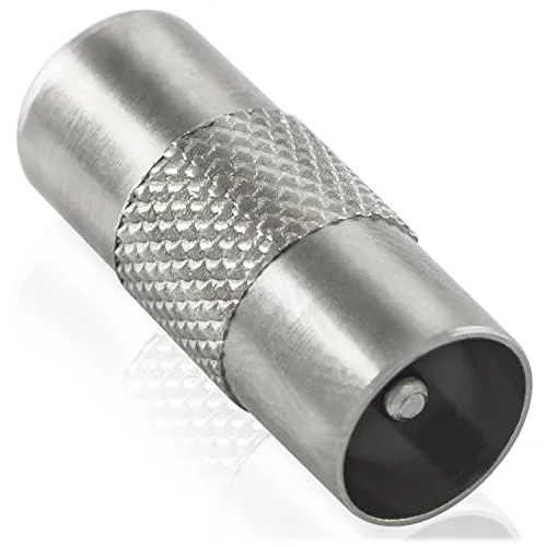 Poppstar SAT-Adapter IEC Stecker 8er-Set silbern