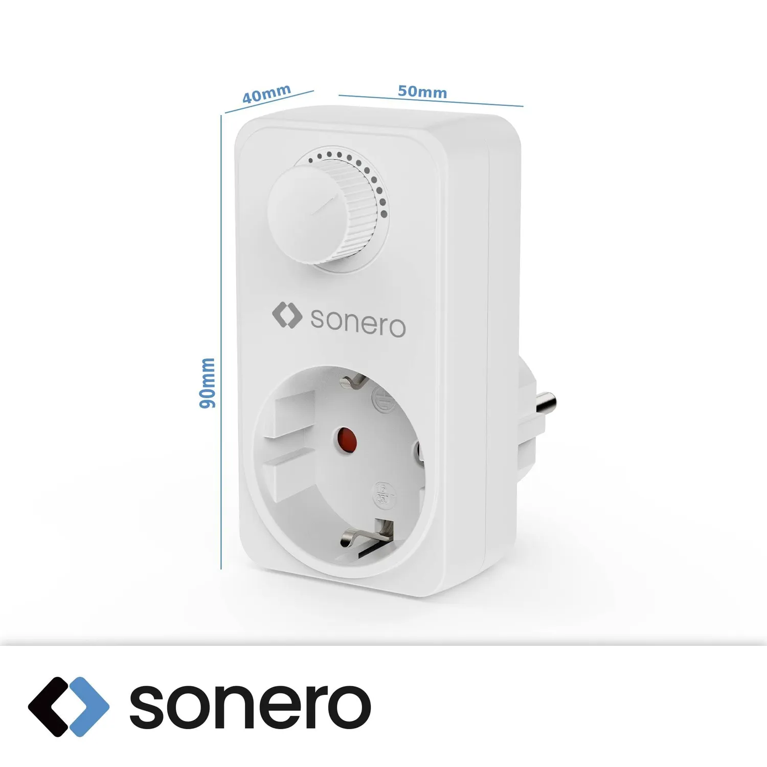Sonero Steckdosendimmer für LED weiß 20-400W