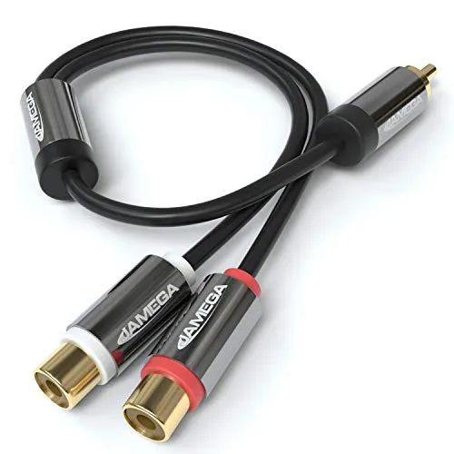 Jamega Y-Adapter Cinch Kabel 0,20m vergoldet