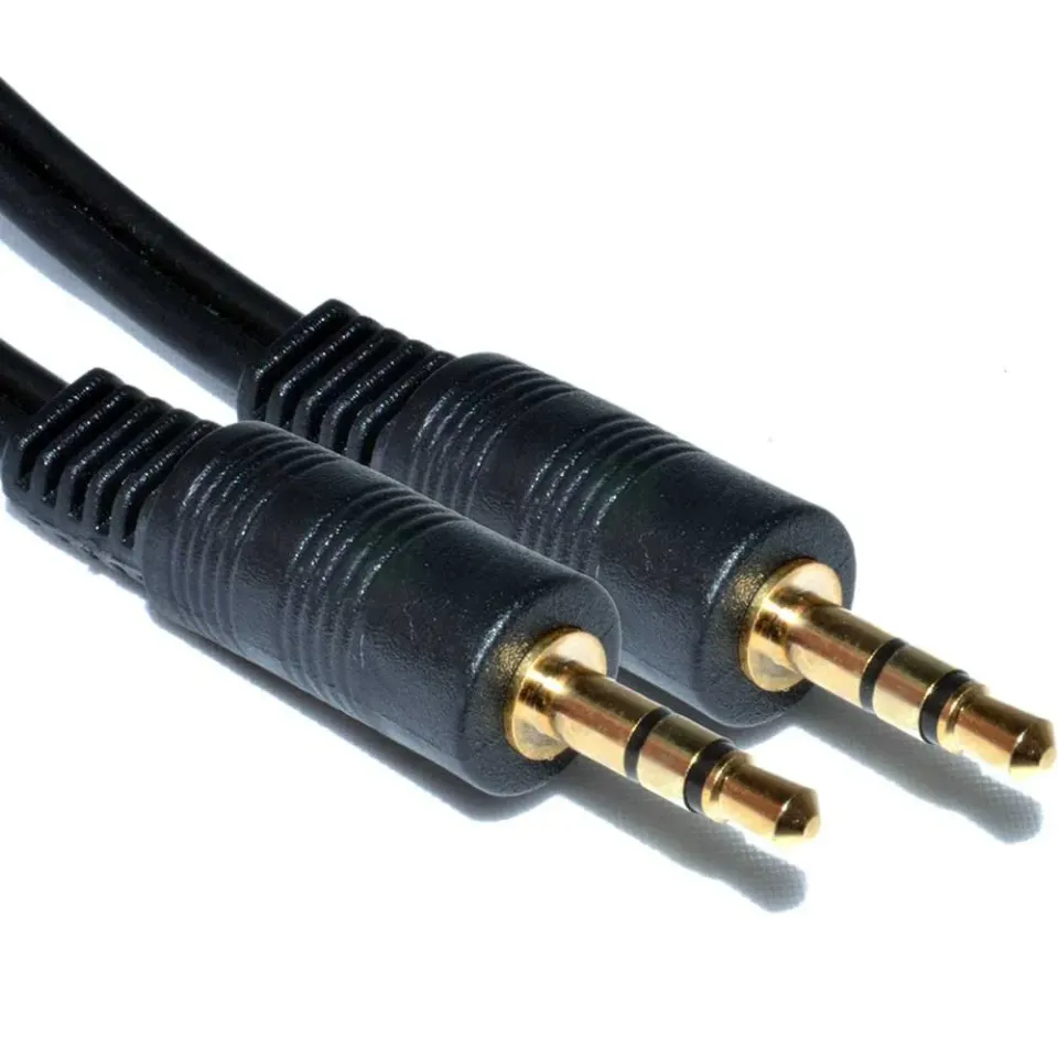 Kenable 3,5mm Klinke Aux Kabel 10m schwarz vergoldet