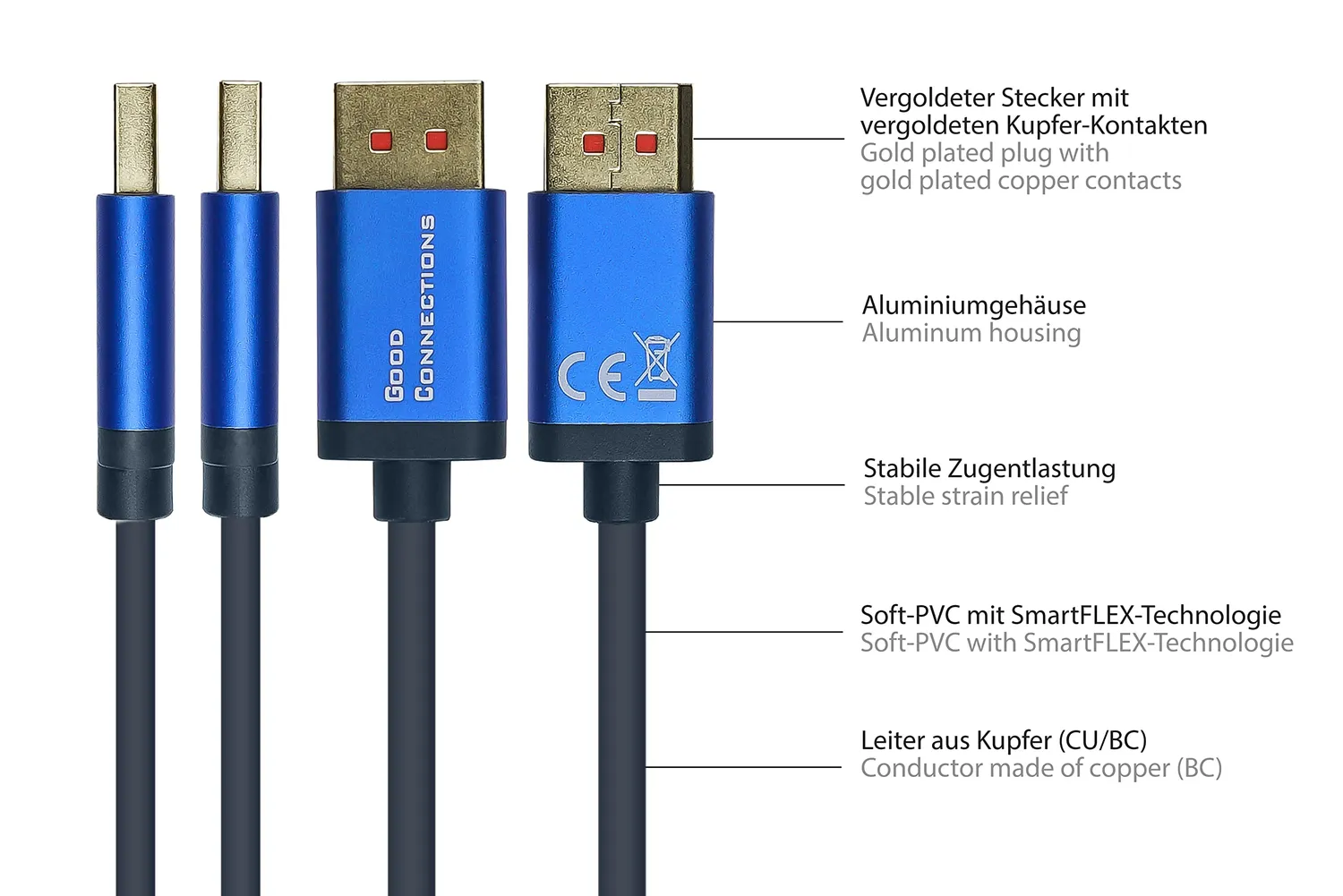 Good Connections SmartFLEX 4521-SF010B HDMI Kabel 1 m 8K