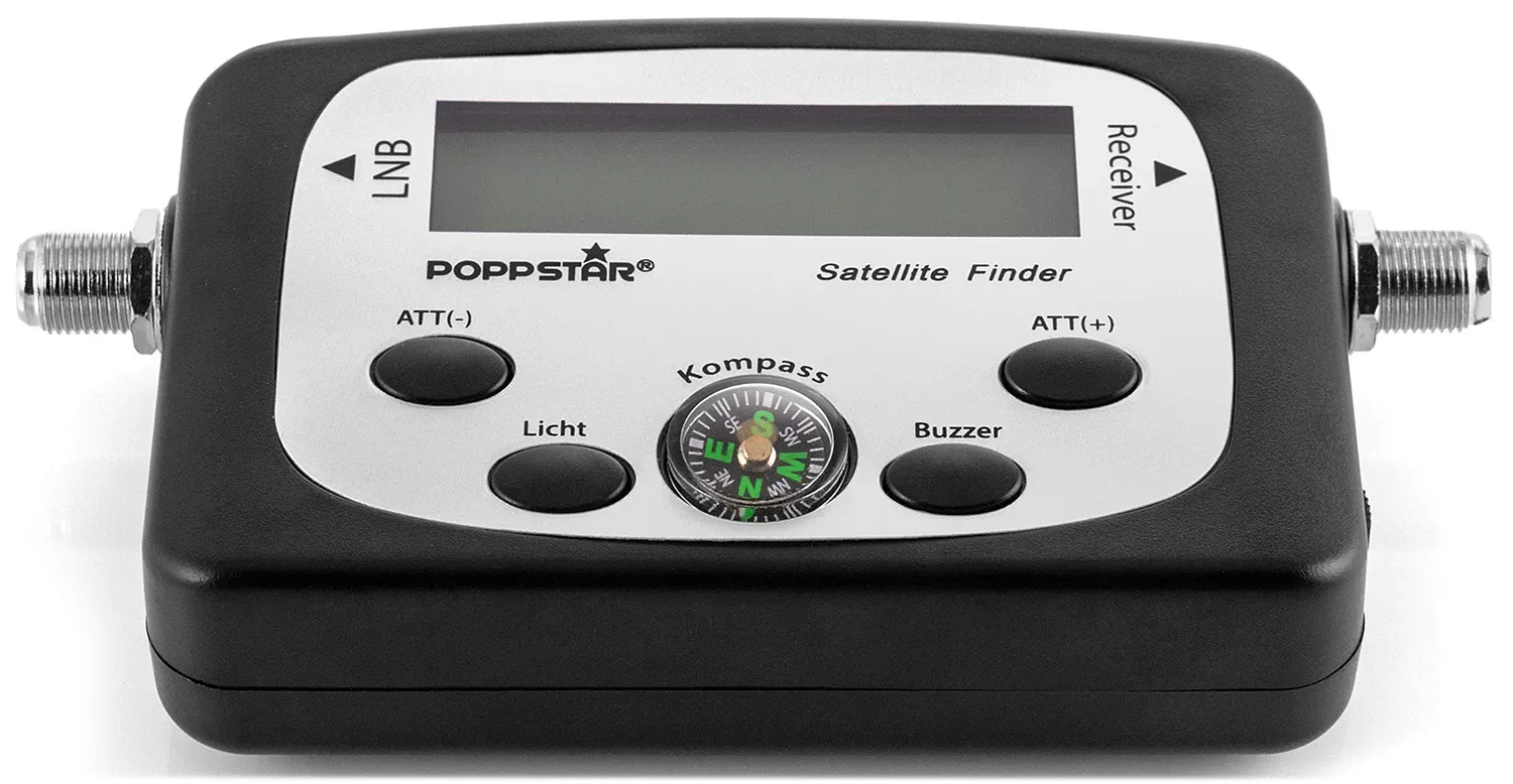 Poppstar Digital Satfinder Messgerät digital inkl. Kabel