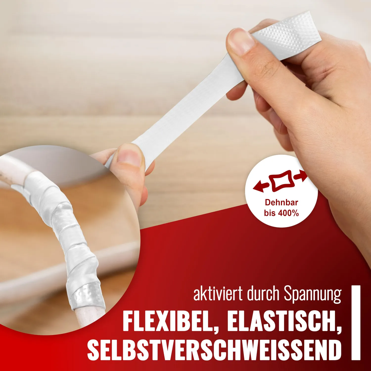 Poppstar Isolierband selbstverschweißend 10 m weiß