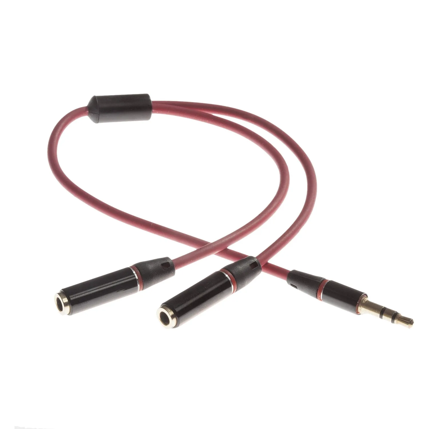 Poppstar Audio Klinkenkabel 3,5mm 1m Rot Verlängerung
