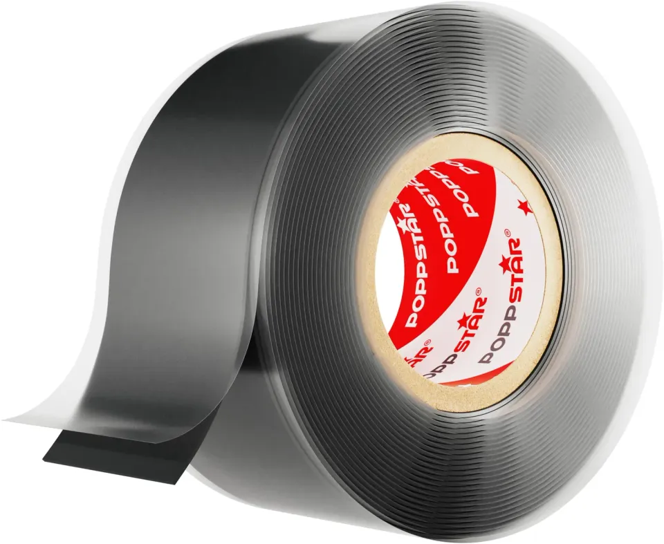 Poppstar Silikonband selbstverschweißend 3m schwarz