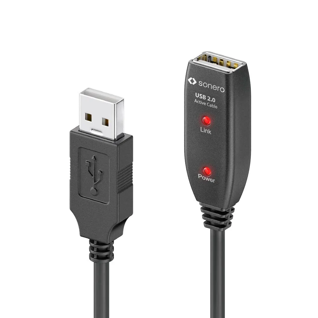 Sonero S-XU2100-150 USB-Verlängerung 15m aktiv schwarz