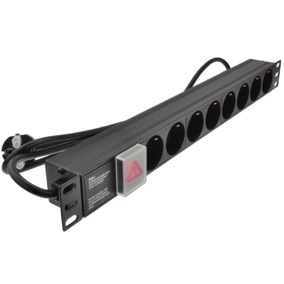 Kenable PDU Steckdosenleiste 19 Zoll 8-fach Schuko 1,8m