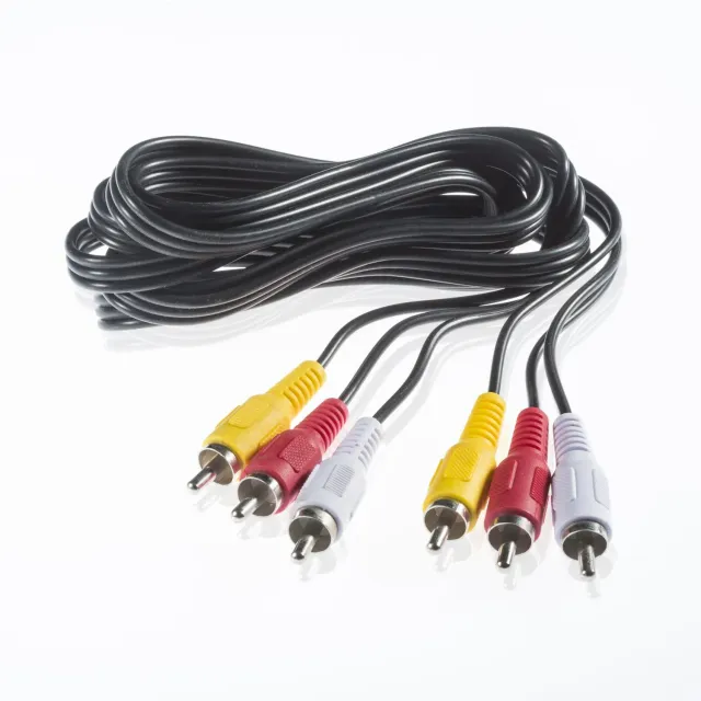 Poppstar 3x Cinch Cinch-Kabel 1,8 m schwarz analog