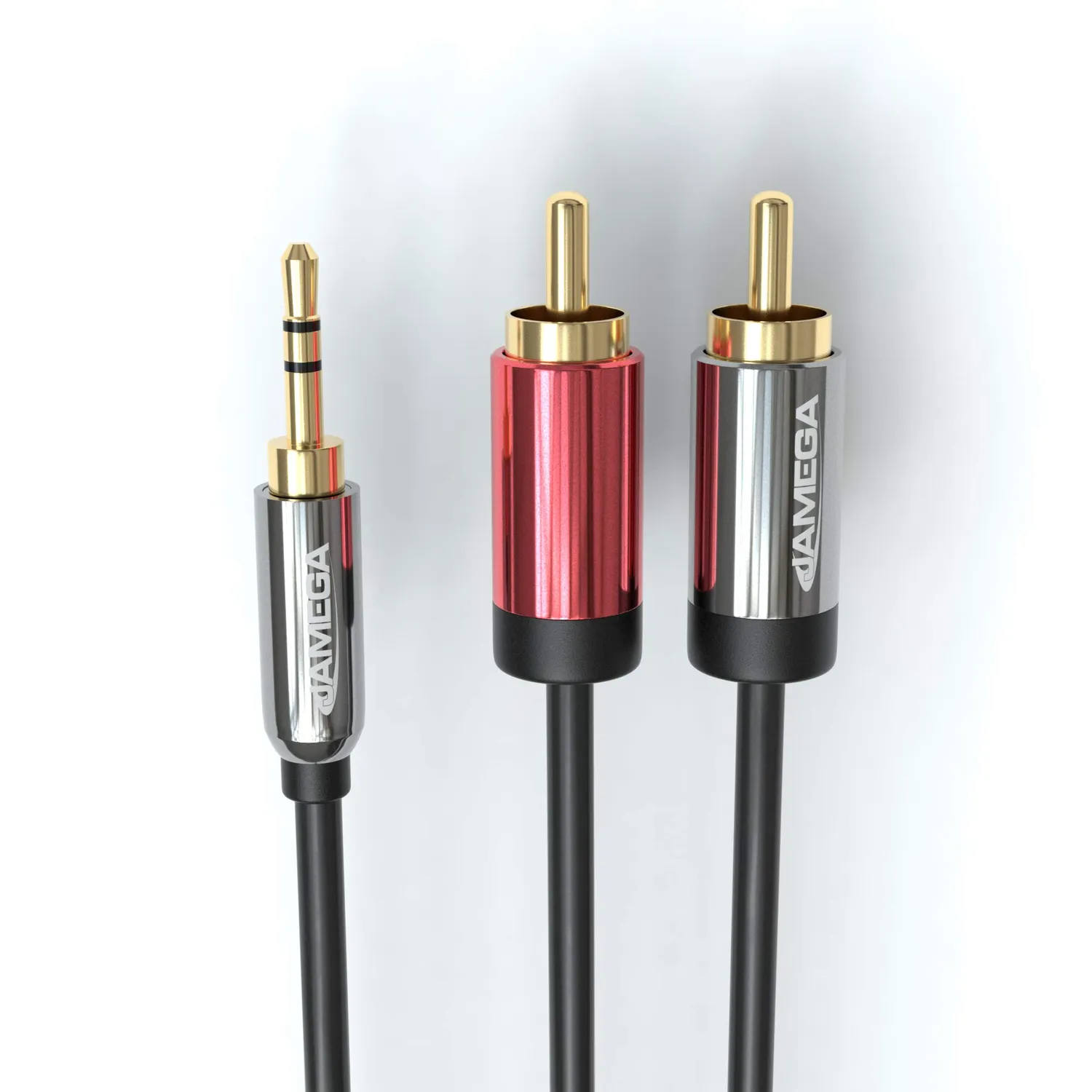 Jamega Cinch auf Klinke Kabel 3,5mm 1m Stereo doppelt geschirmt