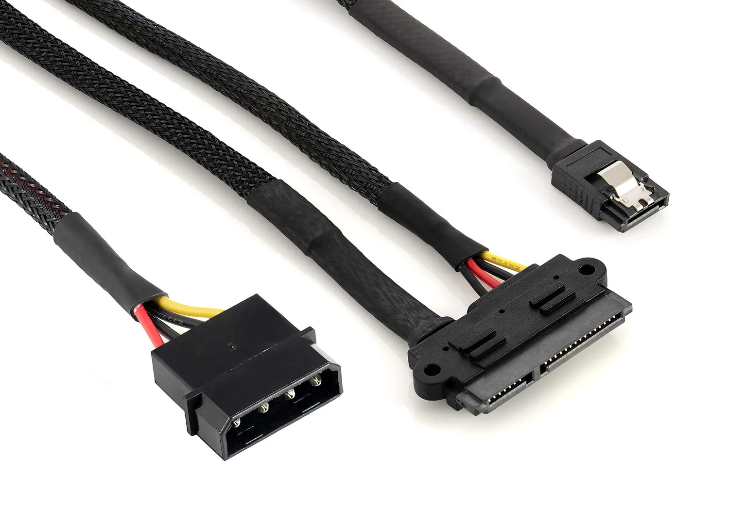 Poppstar SATA Dualkabel 50cm Molex Strom+Daten 6Gb/s