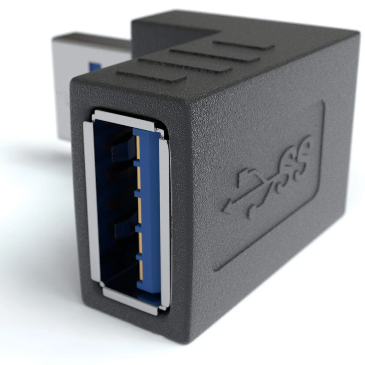 JAMEGA USB 3.0 Winkeladapter 270° 2er Pack schwarz
