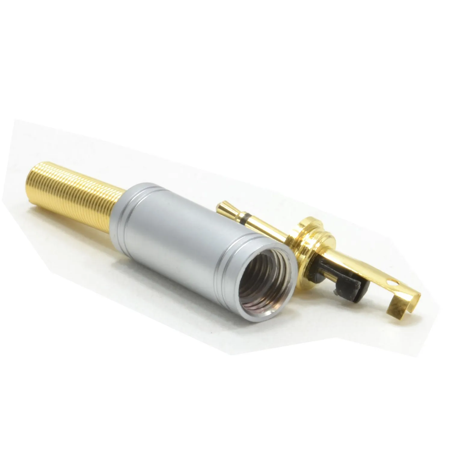 Kenable Klinkenstecker 2,5mm Mono Löten Metall vergoldet 5mm
