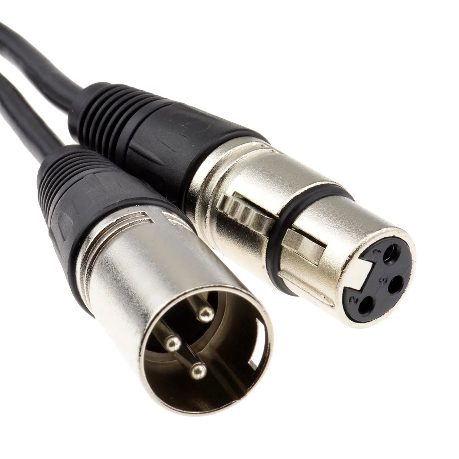 Kenable XLR Mikrofonkabel 0,5m schwarz abgeschirmt