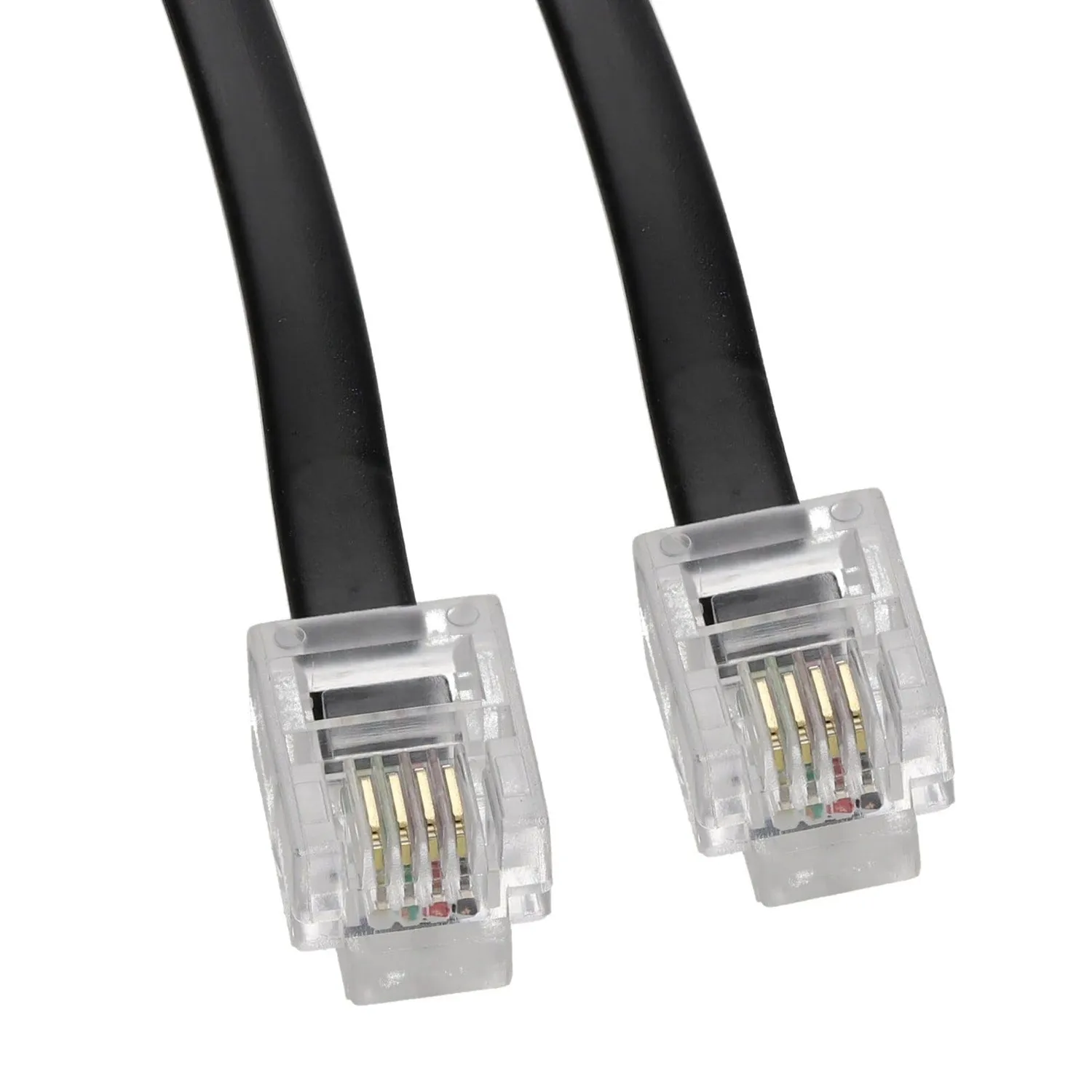 Kenable ADSL Flachkabel RJ11 1m Schwarz
