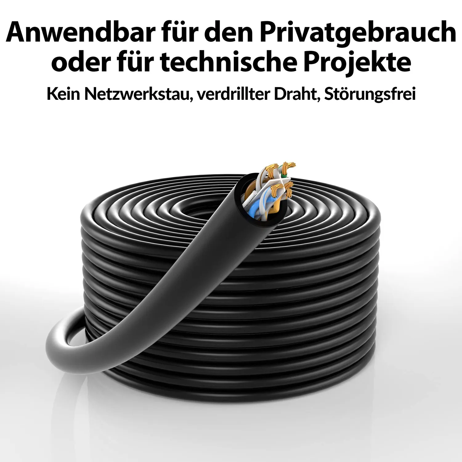 Jamega Cat.6 Netzwerkkabel 0,25m schwarz Gigabit
