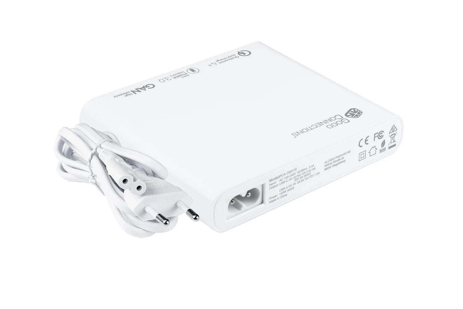 Good Connections GaN-Ladestation 120W 4-Port USB-C/A weiß