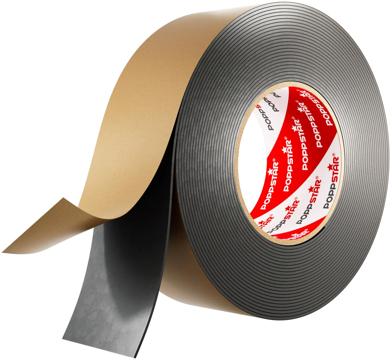 Poppstar Butyl Klebeband doppelseitig 5m x 50mm schwarz